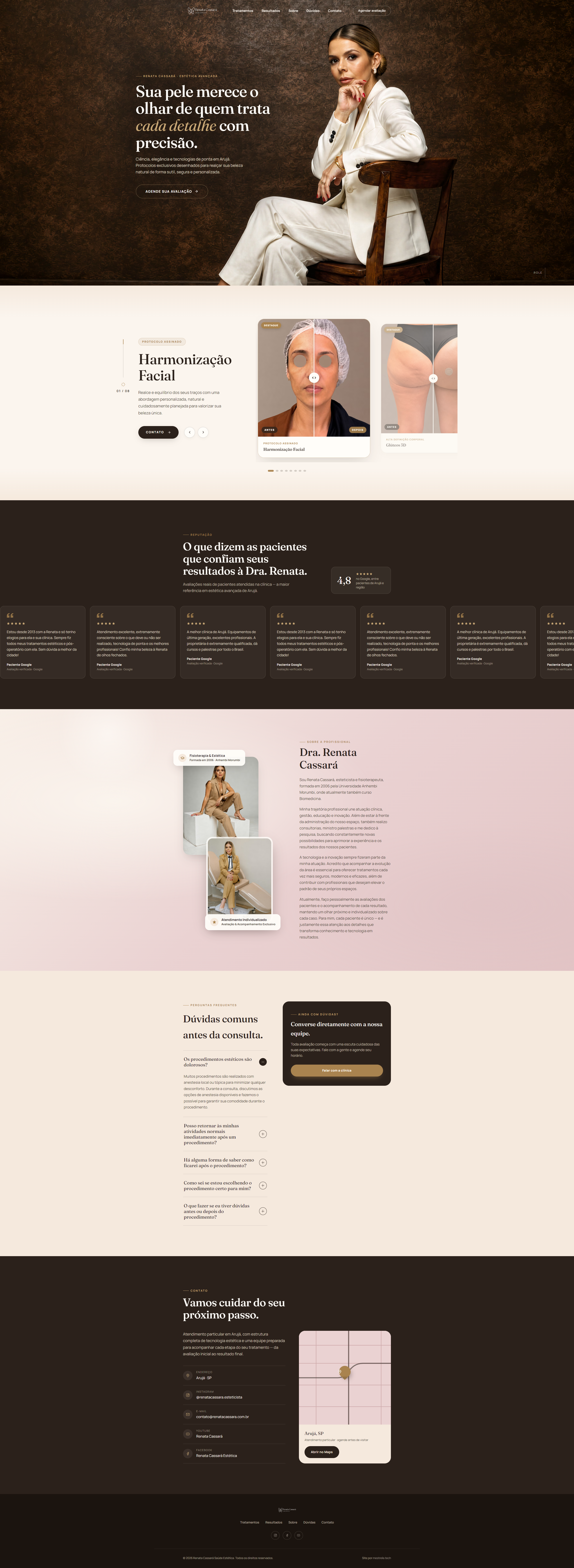 Screenshot da landing page do projeto Dra. Renata Cassará